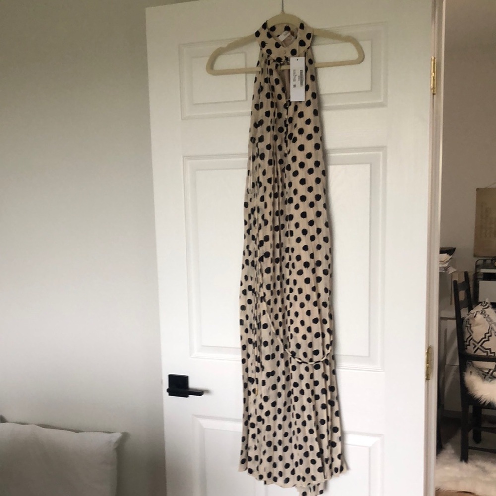 Polka Dot Halter Neck Dress xs